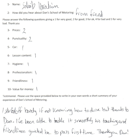 Sohaib's Testimonial